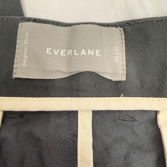 EVERLANE Men’s Straight Twill Stretch Chino Pant 40x30 Gray Regular Fit NWT B56 - Picture 4 of 6